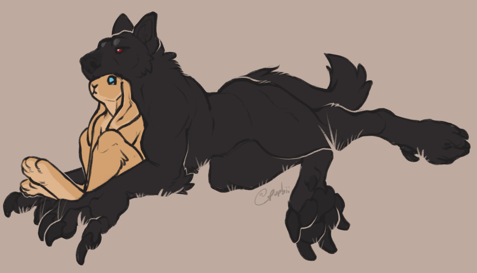 First concept of Wolf and Bunny together!