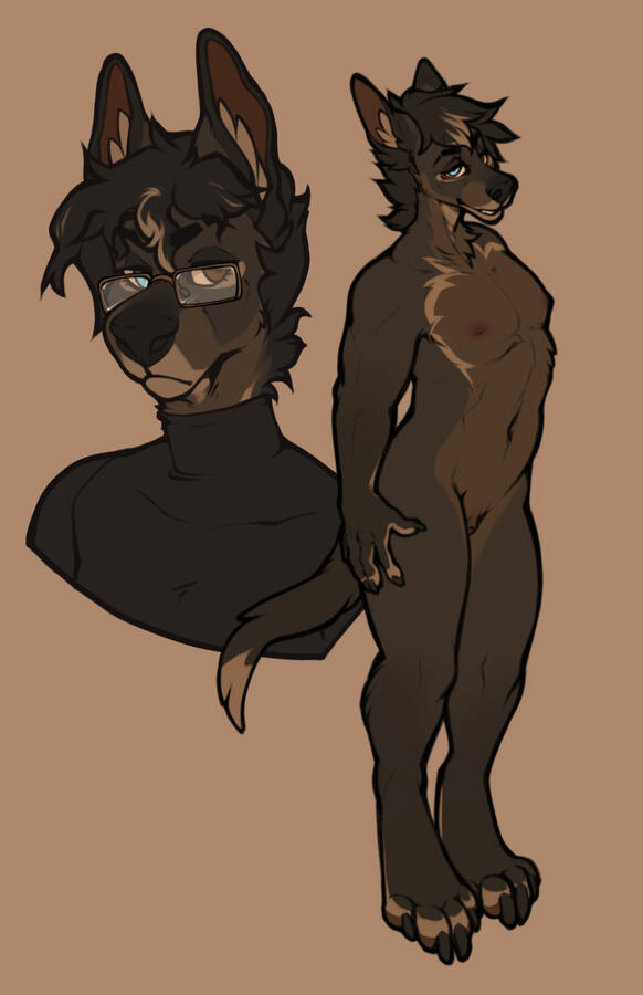 And almost immediately after drawing his reference, I tweaked his design again