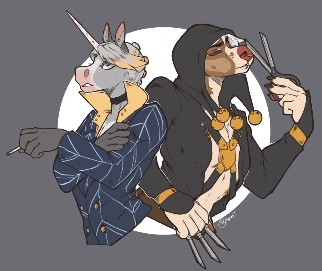 Our cool guys cosplaying some equally cool guys from JoJo